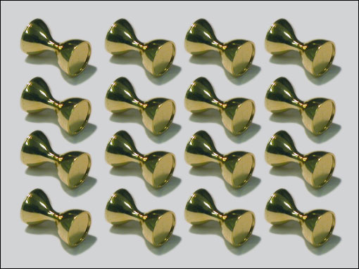 Drilled Dazl Eyes 6.4 mm (guld)