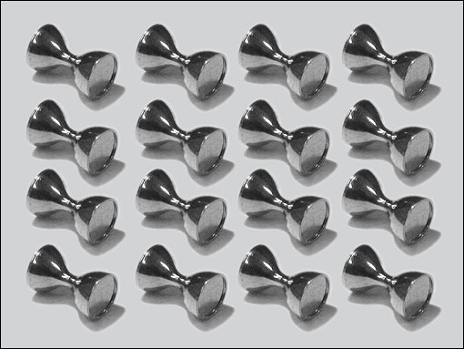 Drilled Dazl Eyes 6.4 mm (silver)