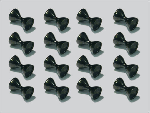 Drilled Dazl Eyes 6.4 mm (svart)